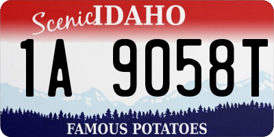 ID license plate 1A9058T