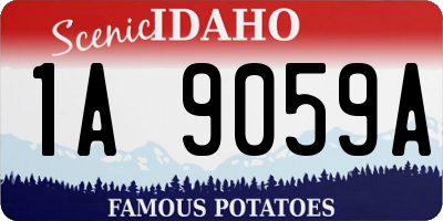 ID license plate 1A9059A