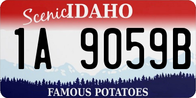 ID license plate 1A9059B