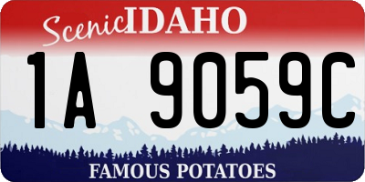 ID license plate 1A9059C