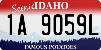 ID license plate 1A9059L