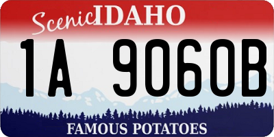 ID license plate 1A9060B