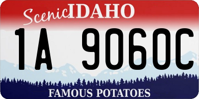 ID license plate 1A9060C