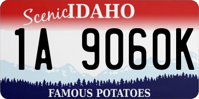ID license plate 1A9060K