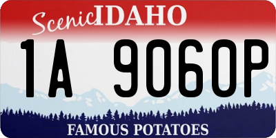 ID license plate 1A9060P