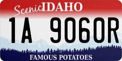 ID license plate 1A9060R