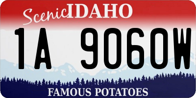 ID license plate 1A9060W