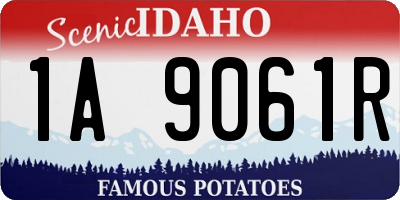 ID license plate 1A9061R