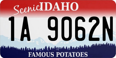 ID license plate 1A9062N