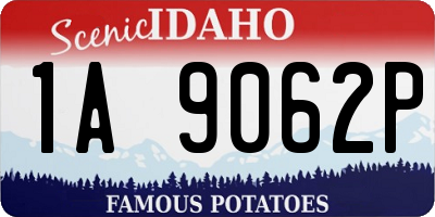 ID license plate 1A9062P