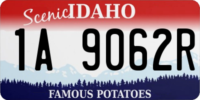 ID license plate 1A9062R