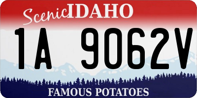 ID license plate 1A9062V