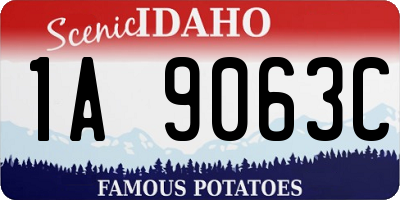 ID license plate 1A9063C