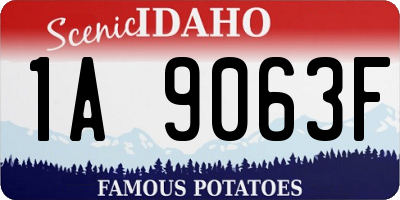 ID license plate 1A9063F
