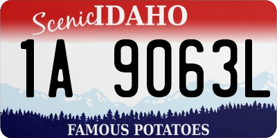 ID license plate 1A9063L