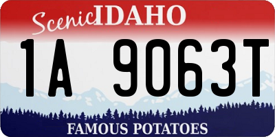 ID license plate 1A9063T