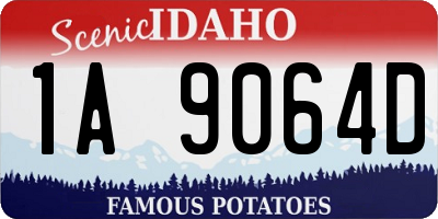 ID license plate 1A9064D