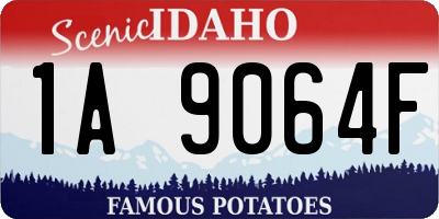 ID license plate 1A9064F