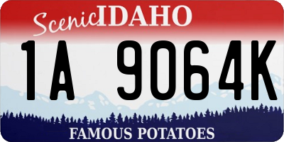 ID license plate 1A9064K