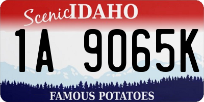 ID license plate 1A9065K