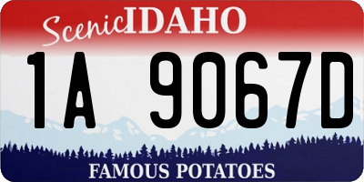 ID license plate 1A9067D