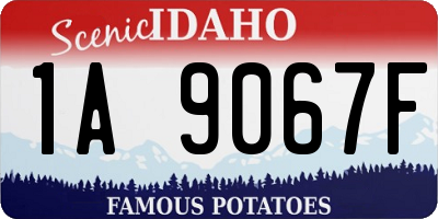 ID license plate 1A9067F