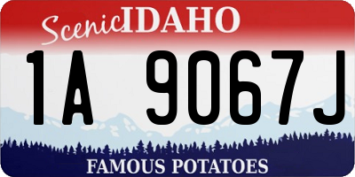 ID license plate 1A9067J
