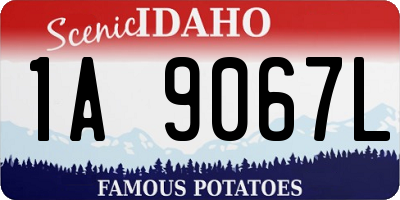 ID license plate 1A9067L