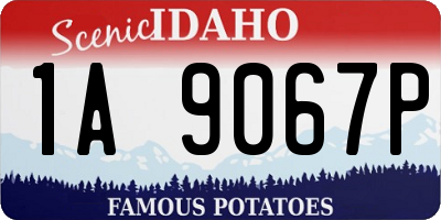 ID license plate 1A9067P