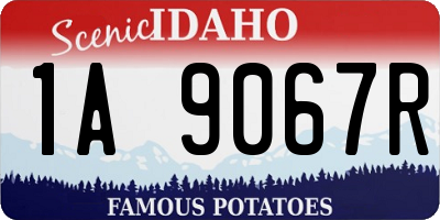 ID license plate 1A9067R