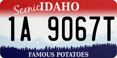 ID license plate 1A9067T