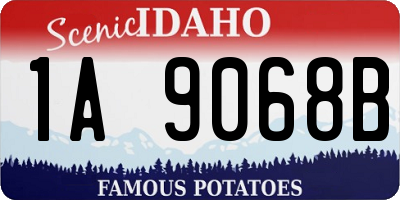 ID license plate 1A9068B