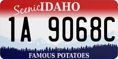 ID license plate 1A9068C