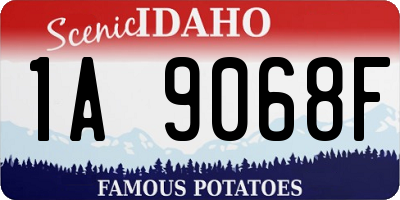 ID license plate 1A9068F