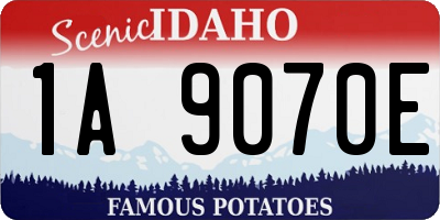 ID license plate 1A9070E