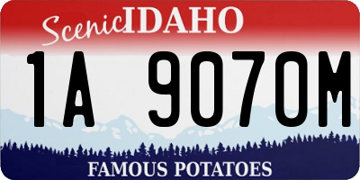 ID license plate 1A9070M