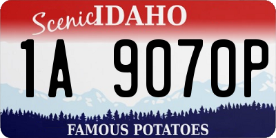 ID license plate 1A9070P
