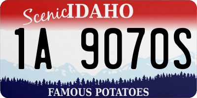 ID license plate 1A9070S