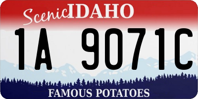 ID license plate 1A9071C