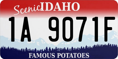 ID license plate 1A9071F
