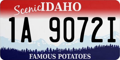 ID license plate 1A9072I