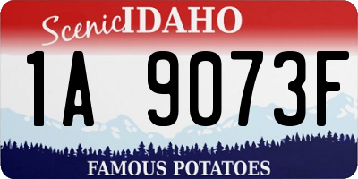 ID license plate 1A9073F
