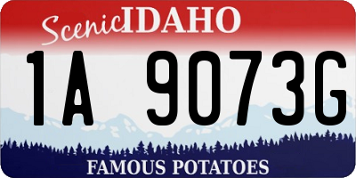 ID license plate 1A9073G