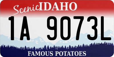 ID license plate 1A9073L