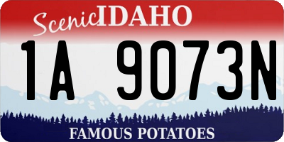 ID license plate 1A9073N
