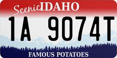 ID license plate 1A9074T