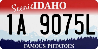ID license plate 1A9075L