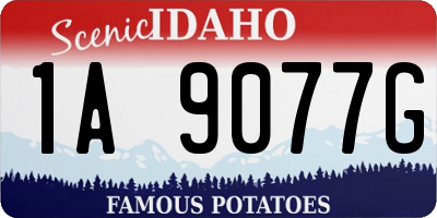 ID license plate 1A9077G