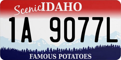 ID license plate 1A9077L