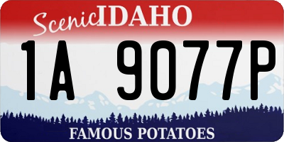 ID license plate 1A9077P